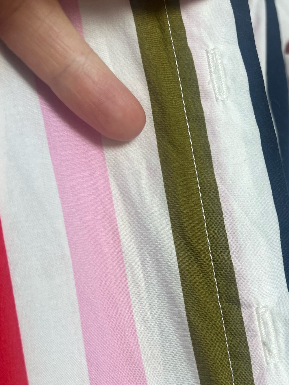 Boden Alba Rainbow Stripe Cotton Tiered Maxi Dress Belted Vertical Stripe US8 - Picture 15 of 16